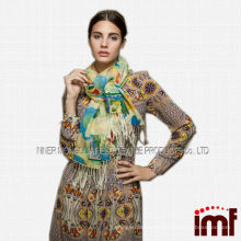 Europe and America Hot Selling New Design Wool Tassel Scarf